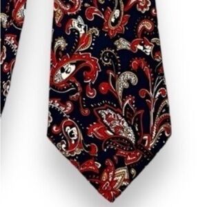 Vintage 80s Disney Silk Tie Hidden Mickey Paisley Balancine Tie Works Korea Made
